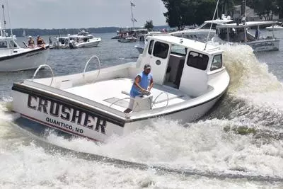 Man on Motor Boat