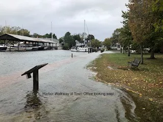 Harbor Walkway at Town Office looking west