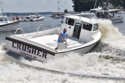 Man on Motor Boat