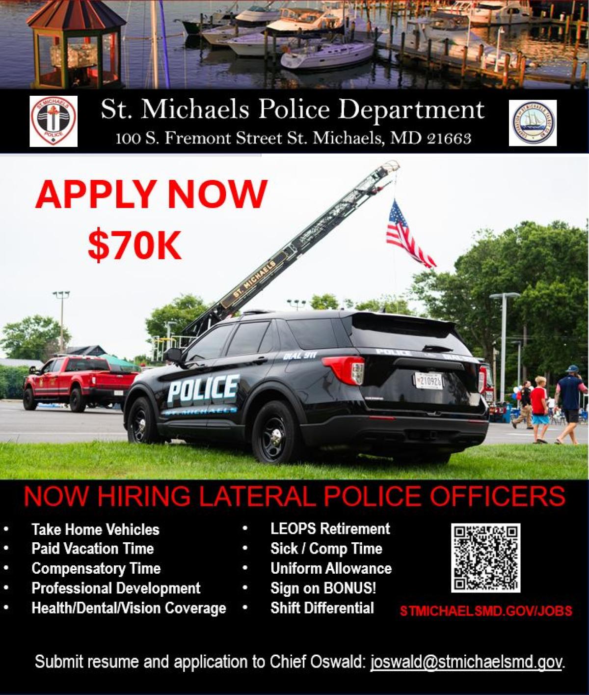 NOW HIRING LATERAL POLICE OFFICERS